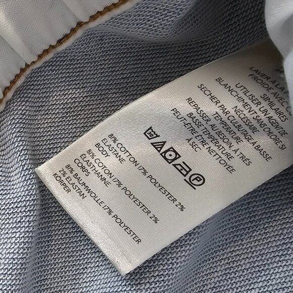 Anthropologie Pilcro Denim-Knit Pull-On High-Rise Wide-Leg Pants, Size Small - Picture 8 of 11